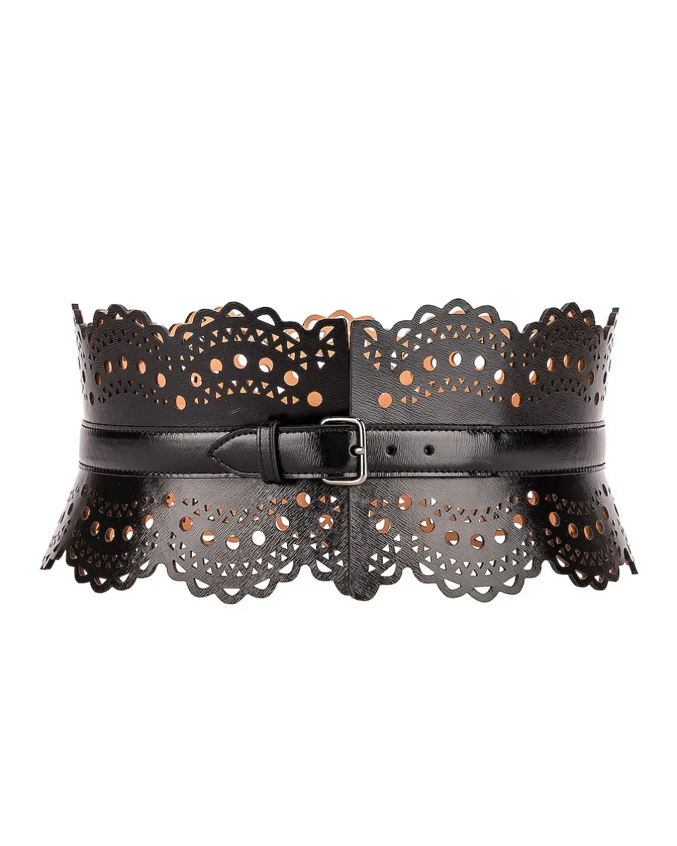 ALAÏA Perforated Corset Belt