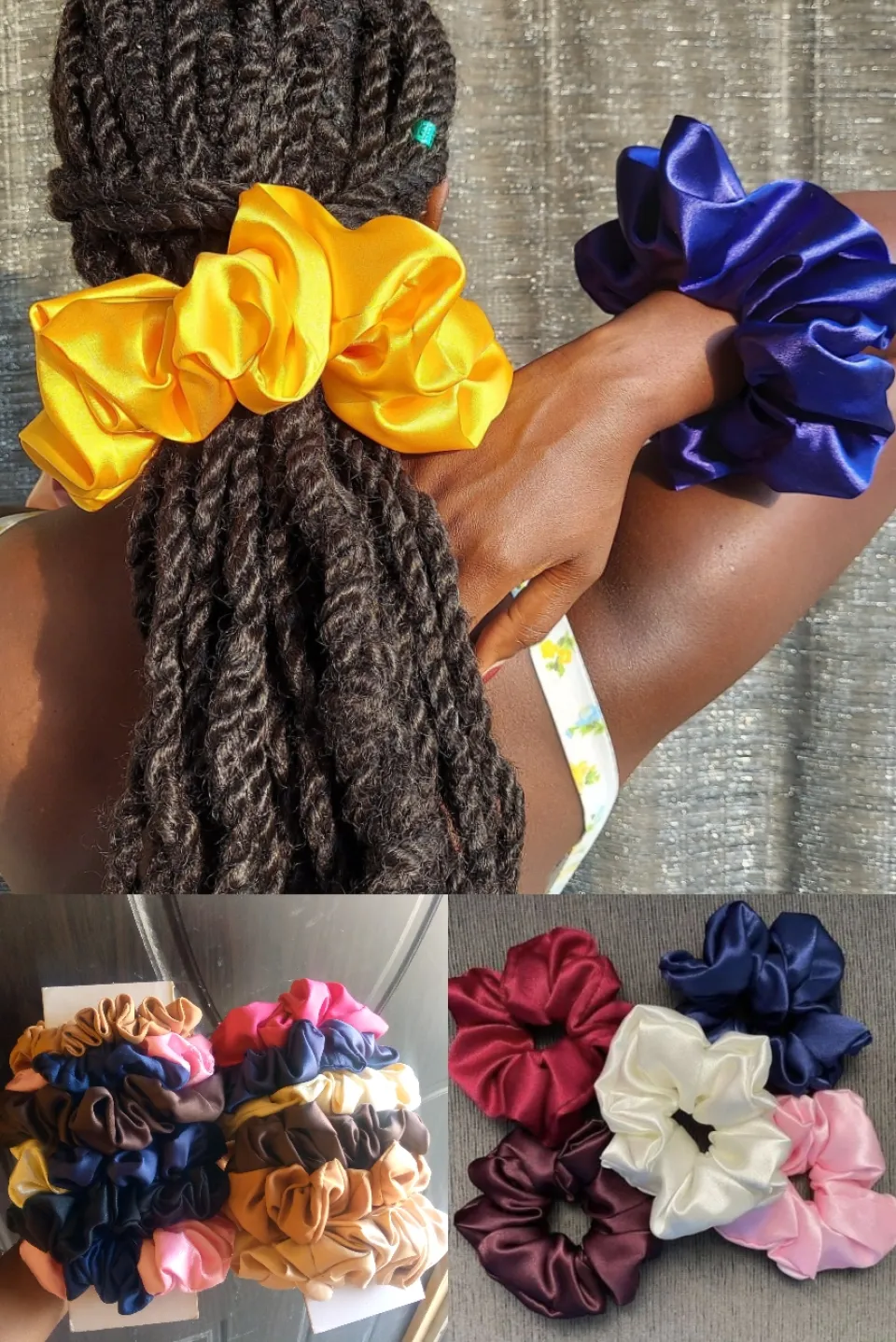 Satin hair scrunchie