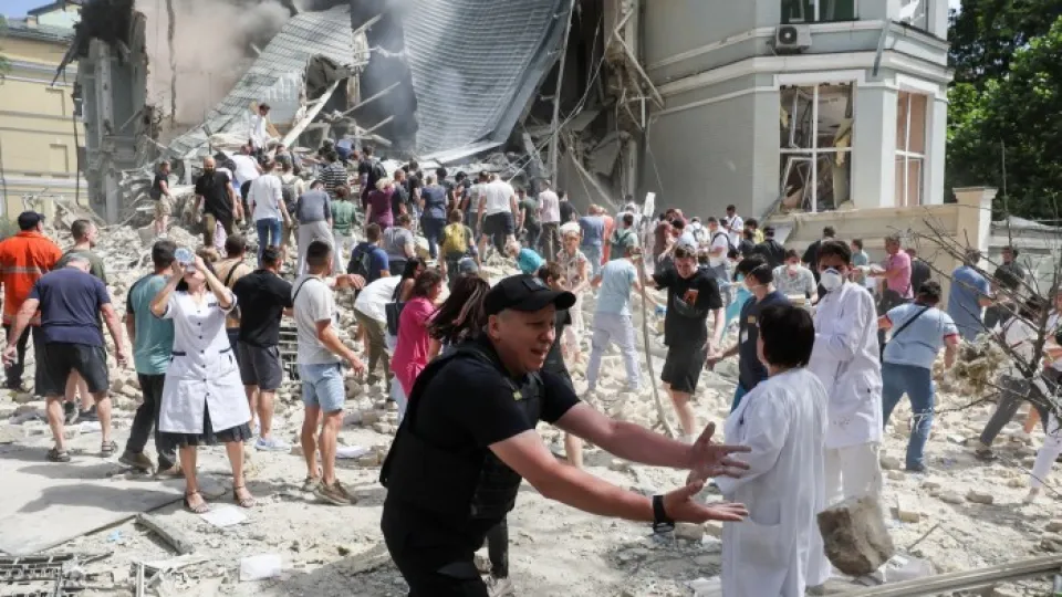 Russian missile hits children's cancer hospital in Kyiv